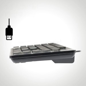 Klawiatura Perixx PERIBOARD-317, DE, illuminated keyboard, USB wired, large block letters, black (układ niemiecki) 5