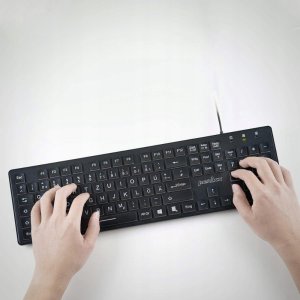 Klawiatura Perixx PERIBOARD-317, DE, illuminated keyboard, USB wired, large block letters, black (układ niemiecki) 6