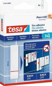 Tesa tesa tape, 6 pcs., suitable for tile and metal, up to 3kg (77761) 1