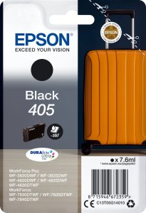 Tusz Epson Epson 405 - 7.6 ml - Schwarz - original - Blister mit RF- / akustischem Alarmsignal - Tintenpatrone - fur WorkForce WF-7310, 7830, 7835, 7840, WorkForce Pro WF-3820, 3825, 4820, 4825, 4830 1