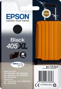 Tusz Epson Epson 405XL - 18.9 ml - XL - Schwarz - original - Blister mit RF- / akustischem Alarmsignal - Tintenpatrone - fur WorkForce WF-7310, 7830, 7835, 7840, WorkForce Pro WF-3820, 3825, 4820, 4825, 4830 1