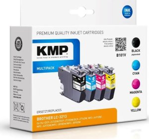 Tusz KMP KMP B101V - 4er-Pack - Schwarz, Gelb, Cyan, Magenta - kompatibel - Tintenpatrone (Alternative zu: Brother LC3213BK, Brother LC3213C, Brother LC3213M, Brother LC3213Y) - fur Brother DCP-J572, DCP-J772, DCP-J774, MFC-J890, MFC-J895 1