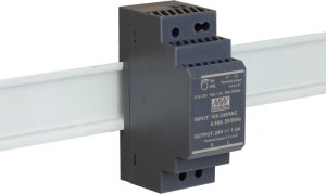 D-Link Netzteil / 30W externes DIN Rail Industrial Netzteil, Netzteil zur Hutschienen-Montage, 24V DC Ausgangsspannung regelbar, Leerlauf-Stromverbrauch <0,3W, geschutzt gegen Kurzschluss/ Uberlastung/ Uberspannung, universaler Stromanschluss 85-264V AC, 1