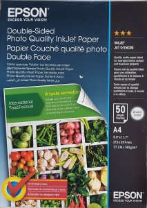 Epson Epson Double-Sided Photo Quality Inkjet Paper - Matt - A4 (210 x 297 mm) - 140 g/m2 - 50 Blatt Fotopapier - fur EcoTank ET-2650, 2750, 2751, 4750, WorkForce Pro RIPS WF-C879, WF-C5790 1