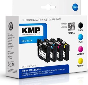 Tusz KMP KMP MULTIPACK E218VX - 4er-Pack - Hohe Ergiebigkeit - Schwarz, Gelb, Cyan, Magenta - kompatibel - Tintenpatrone (Alternative zu: Epson 29XL, Epson T2991, Epson T2992, Epson T2993, Epson T2994) - fur Epson Expression Home XP-235, 245, 247, 332, 33 1