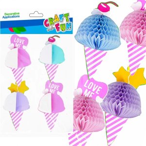 Craft with Fun OZDOBA DEK NAKLEJKI LODZIKI HARM 4SZT CF 12/144 1