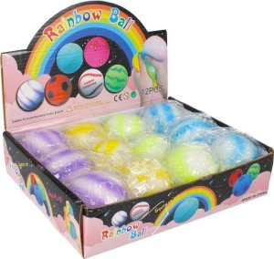 Mega Creative ZAB WYCISKANA PILKA 7CM MIX4 MC DISP 12/144/288 8