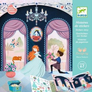 Djeco Djeco - zestaw artystyczny z naklejkami - księżniczki 1