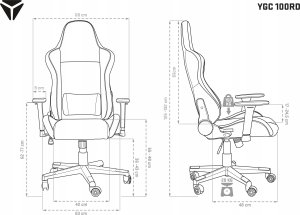 Fotel Yenkee YGC 100RD SABOTAGE Gaming Chair 17