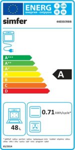 Kuchenka Simfer Simfer | Cooker | 4403SERBB | Hob type Gas | Oven type Electric | White | Width 50 cm | Electronic ignition | Depth 55 cm | 48 L 1