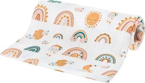 Bocioland 0356 PIELUSZKA BAMBUSOWA 75x75 TĘCZA 2