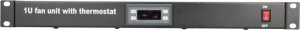 ExtraLink 19" RACK MOUNT FAN PANEL (2 FANS) WITH THERMOSTAT 2
