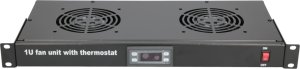 ExtraLink 19" RACK MOUNT FAN PANEL (2 FANS) WITH THERMOSTAT 8