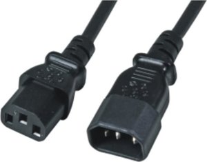 Kabel zasilający M-CAB 3M POWER CORD C13-C14 - BK 1