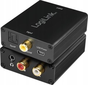 System przekazu sygnału AV LogiLink Konwerter audio Cyfrowy na analogowy 3.5mm/SPDIF/COAX 2