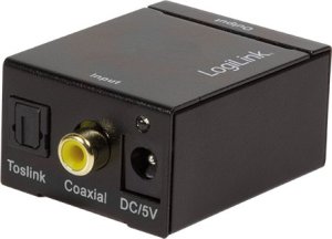 System przekazu sygnału AV LogiLink Konwerter audio Cyfrowy na analogowy 3.5mm/SPDIF/COAX 8