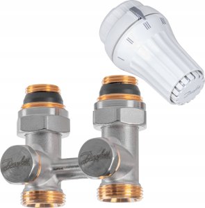 Danfoss Zestaw 2-elementowy - RAE/RLV-KS 1/2 Prosty(blister) (DWZ) 2