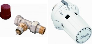 Danfoss Zestaw 2-elementowy - RAE/RLV-KS 1/2 Katowy (blister) (DWZ) 11