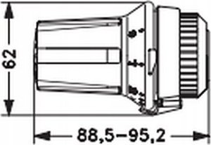 Danfoss Zestaw 2-elementowy - RAE/RLV-KS 1/2 Katowy (blister) (DWZ) 3