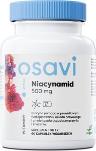 Osavi Osavi Witamina B3 (Amid kwasu nikotynowego) 500 mg 60 kapsułek 1