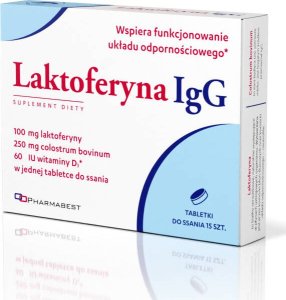 Pharmabest Pharmabest Laktoferyna IgG 15 tabletek do ssania 1