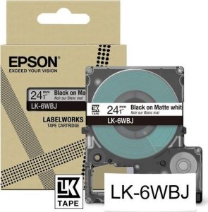 Epson Epson LabelWorks LK-6WBJ - Schwarz auf matt Weiss - Rolle (2,4 cm x 8 m) 1 Kassette(n) Hangebox - Bandkassette - fur LabelWorks LW-C610 1