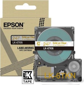 Epson Epson LabelWorks LK-6TKN - Metallic - gold auf durchsichtig - Rolle (2,4 cm x 9 m) 1 Kassette(n) Hangebox - Bandkassette - fur LabelWorks LW-C610 1