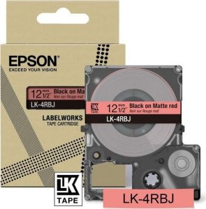 Epson Epson LabelWorks LK-4RBJ - Schwarz auf Mattrot - Rolle (1,2 cm x 8 m) 1 Kassette(n) Hangebox - Bandkassette - fur LabelWorks LW-C410, LW-C610 1