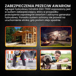 Agregat ExtraLink EXTRALINK EGH-7000 HYBRID GENERATOR 7KW 38