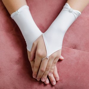 Olo Rękawiczki komunijne KA36 midi 2