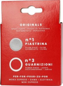 Bialetti Uszczelki + sitko do kawiarek alu. pojemność 2 espresso 3