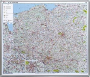 2x3 TABLICA MAPA DROGOWA POLSKI 102 X 120 CM 1