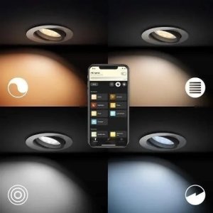 Lampa sufitowa Signify Philips Hue White Amb.Milliskin Einbausp rund alum.350lm Erw- 6