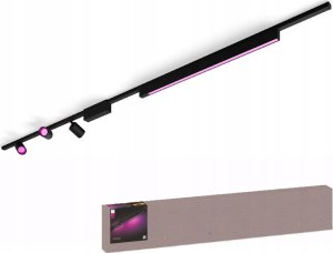 Lampa sufitowa Signify Philips Hue Perifo Basis-Set Deckenl. 3 Spots+Lightbar Schwarz 6