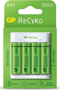 GP Ładowarka GP Economy E411 + 4x AA GP Recyko 2000mAh 1