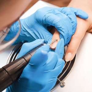 EasyCare Zarys easyCARE - Rękawiczki diagnostyczne, nitrylowe, bezpudrowe, niebieskie - XL 35