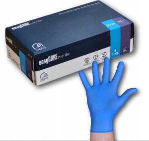 EasyCare Zarys easyCARE - Rękawiczki diagnostyczne, nitrylowe, bezpudrowe, niebieskie - XL 7