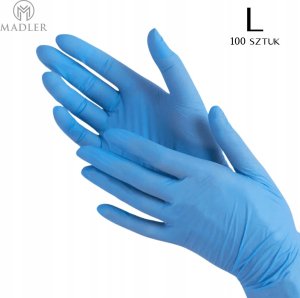 EasyCare Zarys easyCARE - Rękawiczki diagnostyczne, nitrylowe, bezpudrowe, niebieskie - L 2