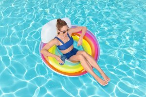 Bestway Dmuchane Koło Do Pływania 107 cm Tęczowe 43647 10