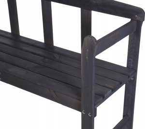 Wamar-Sosenka Drewniana ławka ogrodowa z oparciem LG01 Szara Drewno sosnowe 4