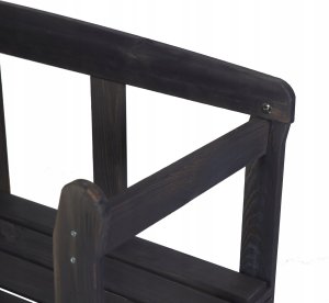 Wamar-Sosenka Drewniana ławka ogrodowa z oparciem LG01 Szara Drewno sosnowe 5