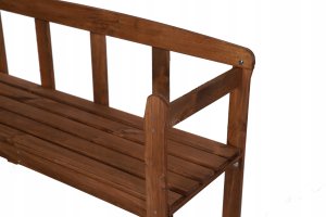 Wamar-Sosenka Drewniana ławka ogrodowa z oparciem LG01 Brązowa Drewno sosnowe 4