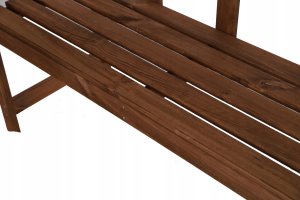 Wamar-Sosenka Drewniana ławka ogrodowa z oparciem LG01 Brązowa Drewno sosnowe 6