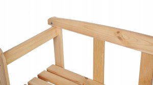 Wamar-Sosenka Drewniana ławka ogrodowa z oparkiem LG01 Drewno sosnowe 6