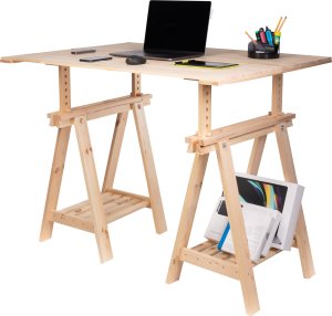 Wamar-Sosenka Regulowany koziołek do cięcia drewna podblatowy kobyłka Naturalny Drewno sosnowe 2