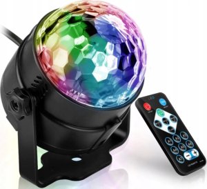 Projektor Rosfix KULA DYSKOTEKOWA LED DISCO RGB REFLEKTOR SYLWESTER 1