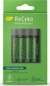 GP Ładowarka akumulatorków Ni-MH R03/R6 GP ReCyko M451 + 4 x AA/R6 GP ReCyko 2700 Series 2600mAh 1