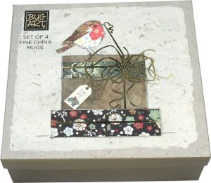 Eastwest LTD Kpl. 4 kubków - Bug Art Robin 3