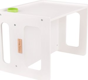 KiddyMoon Stolik + krzesło TC-001 MDF white 61x44x44/30x30x30 Mebel zestaw mebelków 5