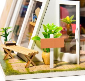 Nice Idea Składany Drewniany Model LED Peter's Dream Hut 12